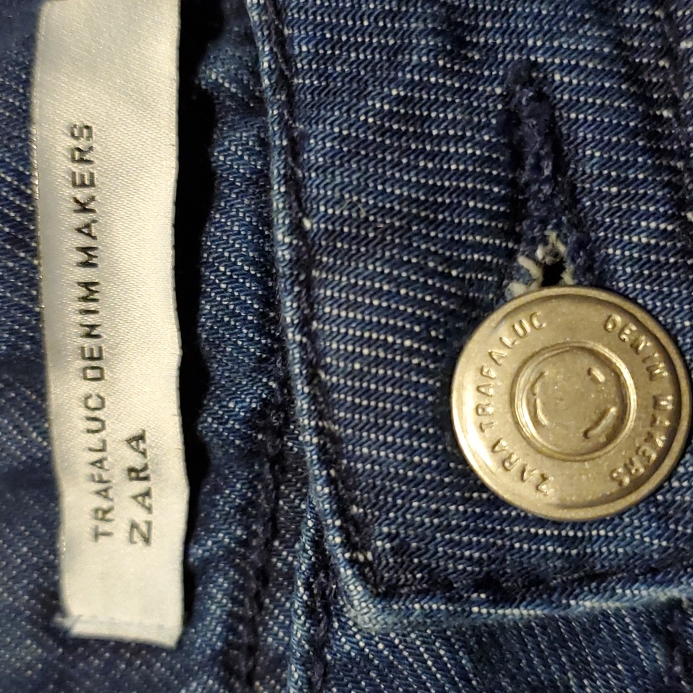 ZARA Trafaluc Denim Makers Women's Wide Leg Capri Pants - Size 4 - Picture 5 of 10